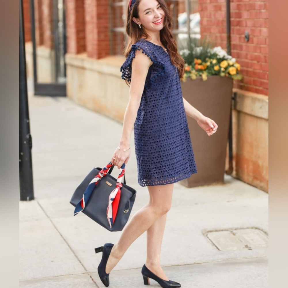 Lilly Pulitzer Astara Dress Oval Flower Petal Eyelet Flutter